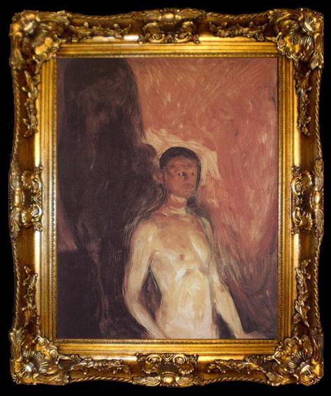 framed  Edvard Munch Self-Portrait in the hell, ta009-2